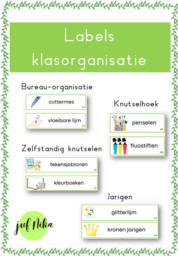 Labels klasorganisatie