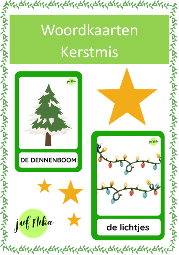 Woordkaarten Kerstmis