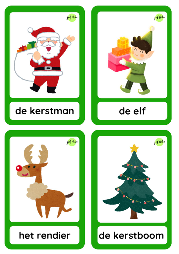 Woordkaarten Kerstmis - Afbeelding 2