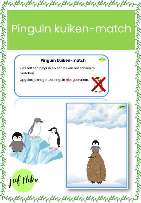 Pinguïn kuiken-match