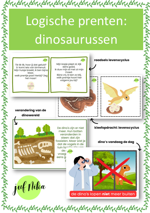 Logische prenten dinosaurussen