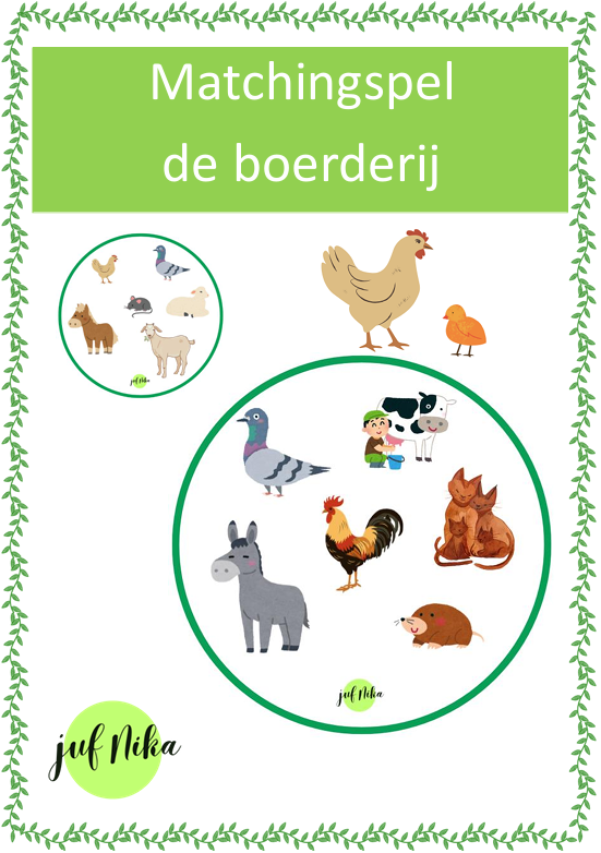 Matchingspel de boerderij