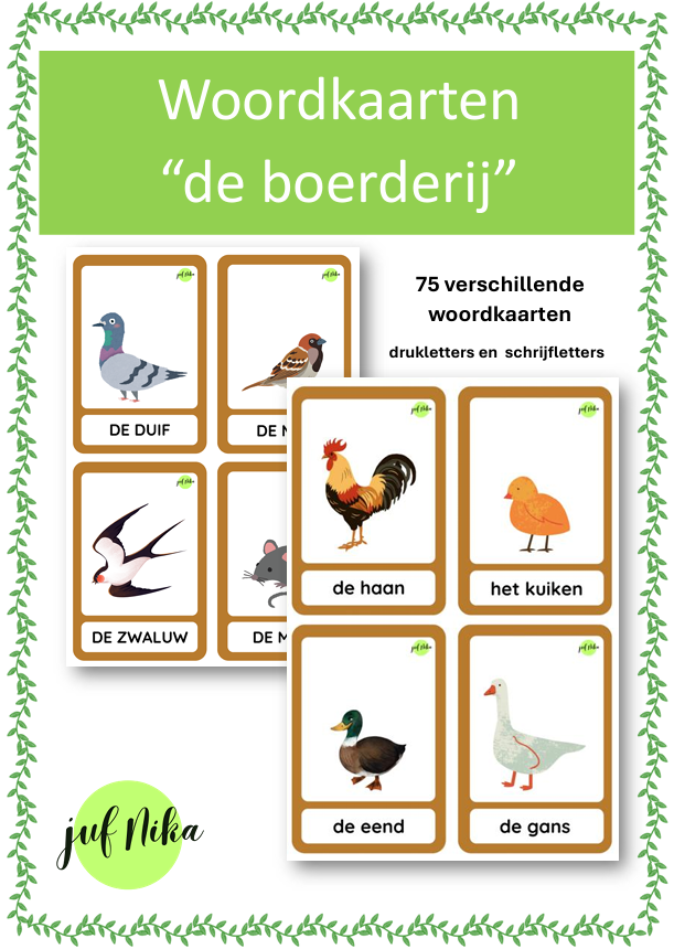 Woordkaarten De Boerderij